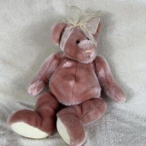 Gund 2002 Peoples Diamond Make Wish Mother Bear Pink Stuffed Plush Teddy Vintage